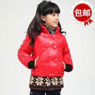 娜伲熊女童冬装2011新款外套冬款中大童儿童棉袄加厚棉衣BYFS8013 \