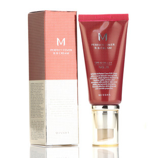 正品!MISSHA谜尚M大红亮白修容防晒BB霜50ML 21# 23#保湿修颜 \