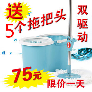 正品净邦好神拖全国包邮正品双驱动神奇魔术旋转拖把拖布送5个头 \