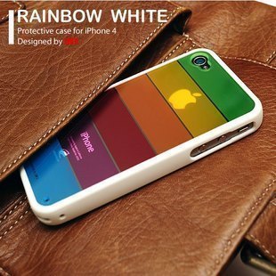 彩虹壳 LIMS 苹果 iphone 4 代 外壳 4S 手机套 硅胶 彩虹套 配件 \