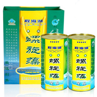程海湖牌螺旋藻顶级程海湖天然螺旋藻片 正品 2桶礼盒装年货包邮 \