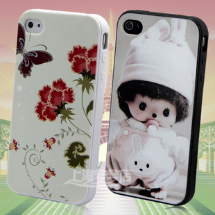 蒙奇奇iphone4手机壳 硅胶套苹果4硅胶手机壳 iphone4s壳子保护套 \