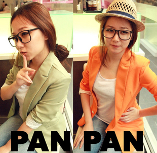 【PANPAN】XF-069独家定制糖果色内衬条纹色彩小西装 5色 \