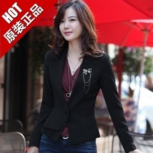 追逐唯美 春装新款2012女装 韩版气质大码长袖短外套休闲小西装 \