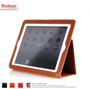 羽博ipad 2 皮套 iPad2保护套 真皮皮套the new ipad CASE送配件 \