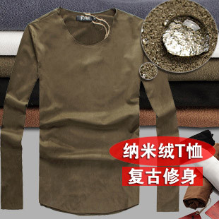 2012长袖t恤 男春装新款韩版修身男装潮牌圆领男士T恤打底衫潮男T \