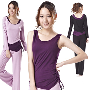 菩媞新品瑜伽服套装 春夏秋冬四季穿 瑜珈服三件套愈加服 环保棉 \