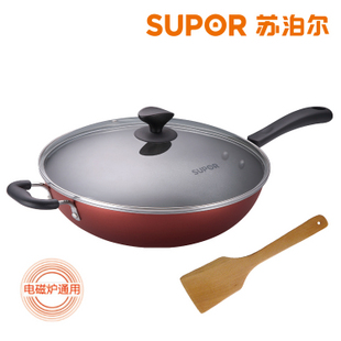 【商城正品特价】苏泊尔炫彩易洁不粘炒锅 电磁炉明火通用 NC30F4 \