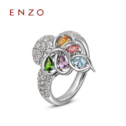 ENZOȻʯָŮ 18KۺʯϾƾָ
